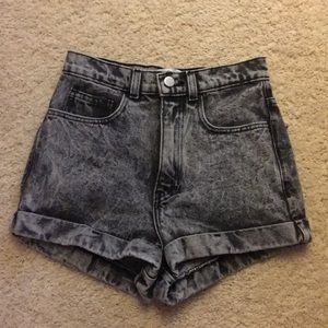 American Apparel High Waisted Denim Shorts NWT
